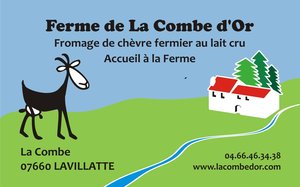 Ferme de La Combe d'Or - Carte de visite