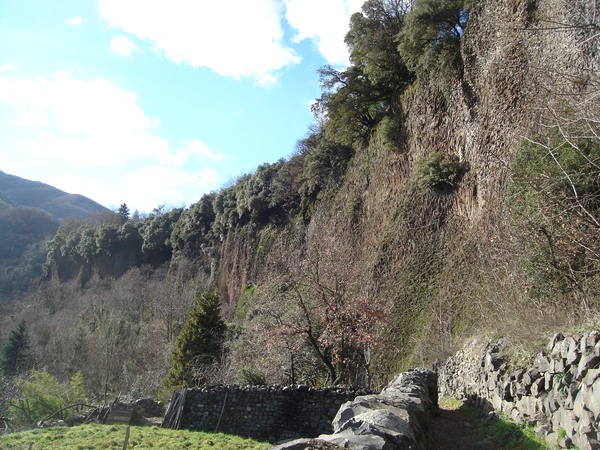 Descente vers le pont du diable en longeant la chaussée des géants