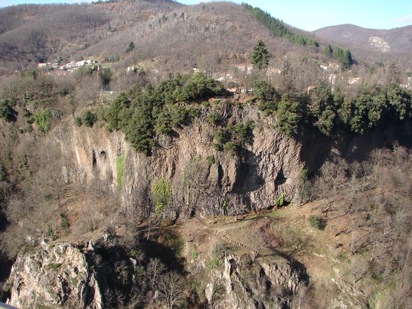 Du haut du parcours, vue de la Chaussée des Géants